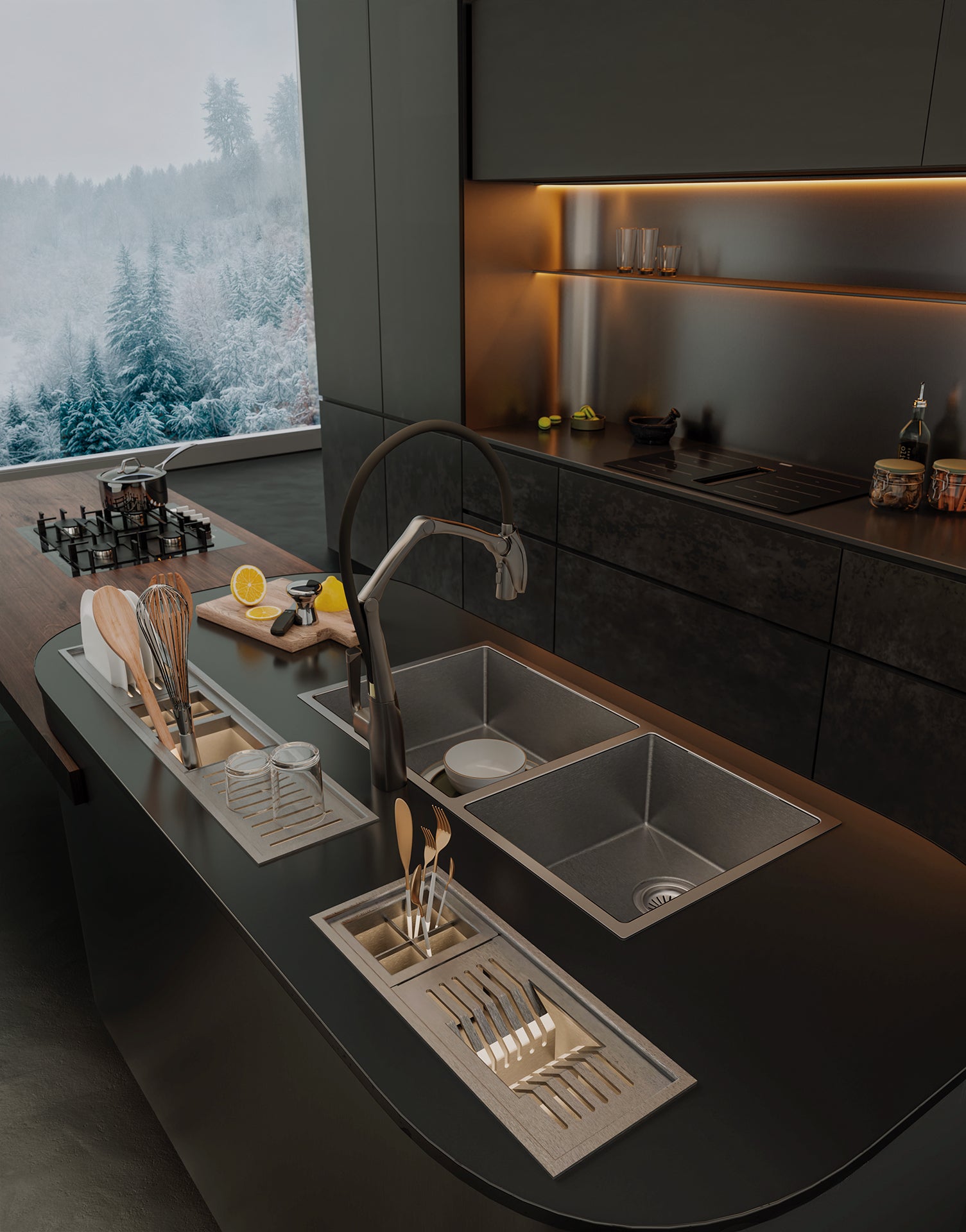 GARBAG - Lixeira de sobrepor LX1039 – Lexxa Bagno