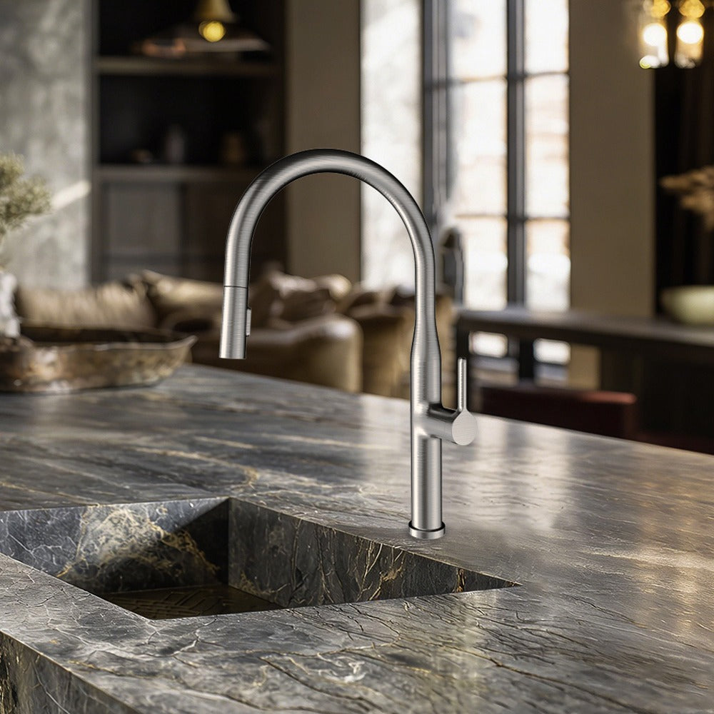 LARIS - Misturador Monocomando Gourmet com Bica Retratil LX10101